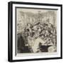 Discussing the War in a Paris Cafe-Frederick Barnard-Framed Giclee Print