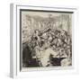 Discussing the War in a Paris Cafe-Frederick Barnard-Framed Giclee Print