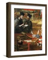 Discussion Between Two Jesuits, Detail from St Raymond of Penafort, Advisor to Pope Gregory IX-Alonso Antonio Villamor-Framed Giclee Print