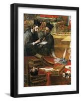 Discussion Between Two Jesuits, Detail from St Raymond of Penafort, Advisor to Pope Gregory IX-Alonso Antonio Villamor-Framed Giclee Print