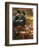 Discussion Between Two Jesuits, Detail from St Raymond of Penafort, Advisor to Pope Gregory IX-Alonso Antonio Villamor-Framed Giclee Print