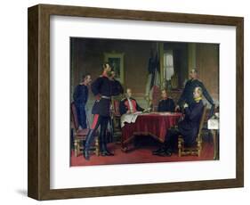 Discussion of a War Strategy in Versailles, 1900-Anton Alexander von Werner-Framed Giclee Print