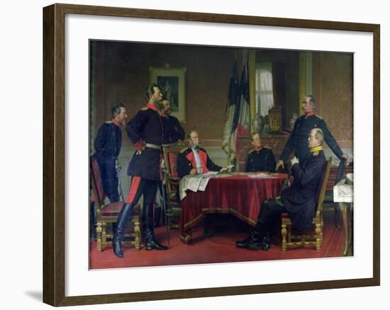 Discussion of a War Strategy in Versailles, 1900-Anton Alexander von Werner-Framed Giclee Print