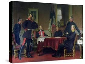 Discussion of a War Strategy in Versailles, 1900-Anton Alexander von Werner-Stretched Canvas