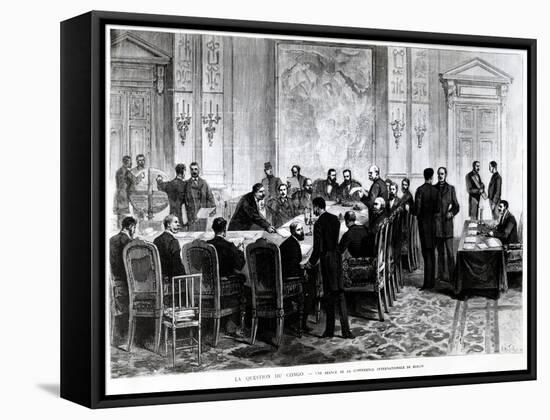 Discussion of the Congo Question at the Berlin Conference of 1884-85, 1885-Pierre Emile Tilly-Framed Stretched Canvas