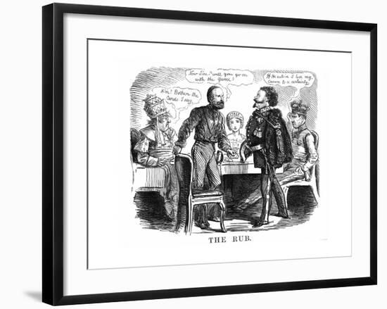 Discussion over the Future Ruler of Unified Italy, 1860-null-Framed Giclee Print
