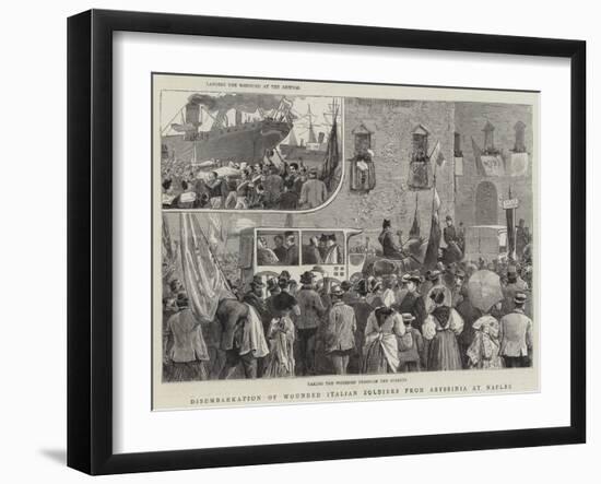 Disembarkation of Wounded Italian Soldiers from Abyssinia at Naples-null-Framed Giclee Print