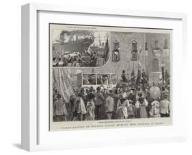 Disembarkation of Wounded Italian Soldiers from Abyssinia at Naples-null-Framed Giclee Print