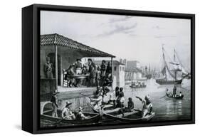 Disembarkation-Johann Moritz Rugendas-Framed Stretched Canvas