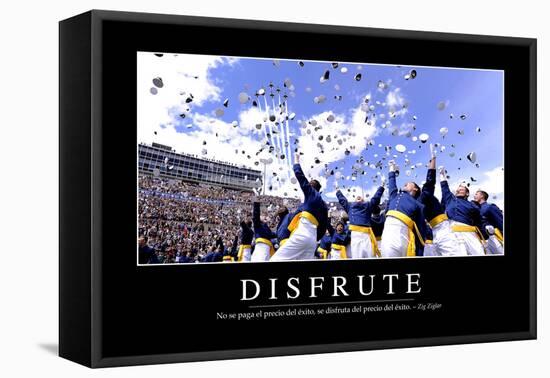 Disfrute. Cita Inspiradora Y Póster Motivacional-null-Framed Stretched Canvas