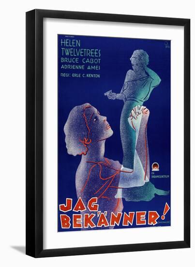 Disgraced!, (aka Jag Bekanner!), Swedish Poster Art, 1933-null-Framed Art Print