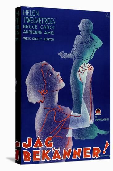 Disgraced!, (aka Jag Bekanner!), Swedish Poster Art, 1933-null-Stretched Canvas