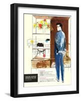 Disgruntled Architect with Plans-null-Framed Art Print