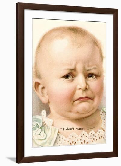 Disgruntled Baby-null-Framed Art Print