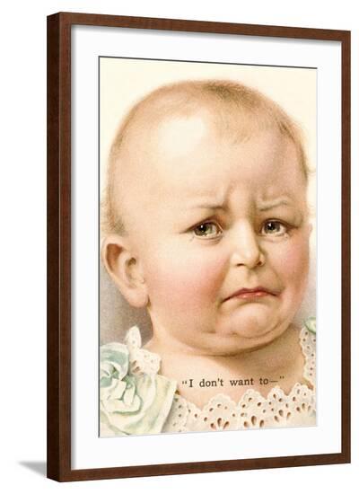 Disgruntled Baby--Framed Art Print