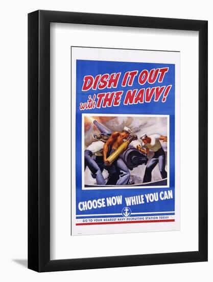 Dish it Out with the Navy! Poster-McClelland Barclay-Framed Premium Photographic Print