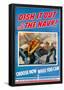 Dish It Out with the Navy WWII War Propaganda Art Print Poster-null-Framed Poster