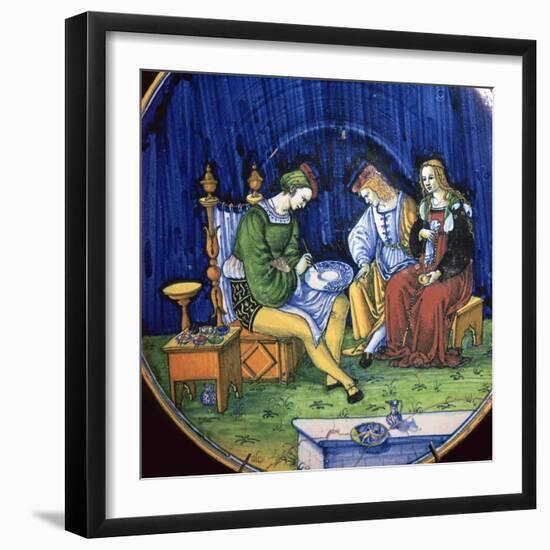 Dish known as the Portrait Painter, 15th century-Unknown-Framed Giclee Print