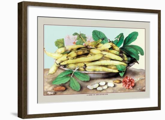 Dish of Broad Beans-Giovanna Garzoni-Framed Art Print