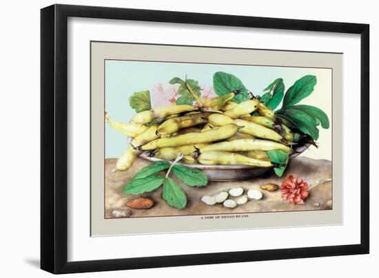 Dish of Broad Beans-Giovanna Garzoni-Framed Art Print