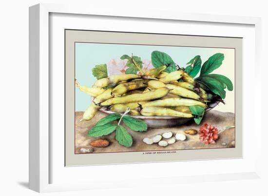 Dish of Broad Beans-Giovanna Garzoni-Framed Art Print