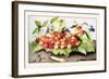 Dish of Cherries with a Bean and a Hornet-Giovanna Garzoni-Framed Art Print