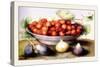 Dish of Cherries with Figs and Medlars-Giovanna Garzoni-Stretched Canvas