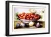 Dish of Cherries with Figs and Medlars-Giovanna Garzoni-Framed Premium Giclee Print