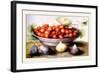 Dish of Cherries with Figs and Medlars-Giovanna Garzoni-Framed Art Print