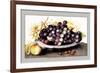 Dish of Grapes and Peaches-Giovanna Garzoni-Framed Art Print