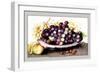 Dish of Grapes and Peaches-Giovanna Garzoni-Framed Art Print