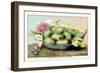 Dish of Medlars, A Rose, and Almonds-Giovanna Garzoni-Framed Art Print