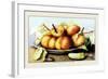 Dish of Peaches with a Cucumber-Giovanna Garzoni-Framed Art Print