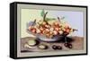 Dish of Small Pears with Medlars and Cherries-Giovanna Garzoni-Framed Stretched Canvas