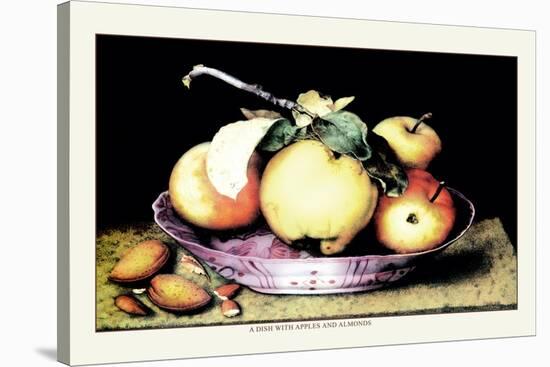 Dish with Apples and Almonds-Giovanna Garzoni-Stretched Canvas