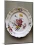 Dish with Floral Motifs, Ceramic, Strasbourg Manufacture, France-Joseph Harold Swanwick-Mounted Giclee Print