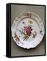 Dish with Floral Motifs, Ceramic, Strasbourg Manufacture, France-Joseph Harold Swanwick-Framed Stretched Canvas
