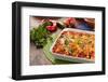 Dish with Traditional Mexican Food Enchiladas-Olgany-Framed Photographic Print