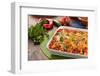 Dish with Traditional Mexican Food Enchiladas-Olgany-Framed Photographic Print