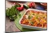 Dish with Traditional Mexican Food Enchiladas-Olgany-Mounted Photographic Print