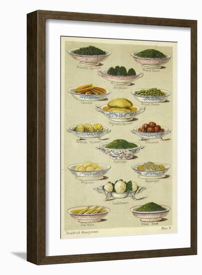 Dishes of Vegetables-null-Framed Giclee Print