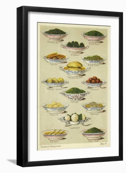 Dishes of Vegetables-null-Framed Giclee Print