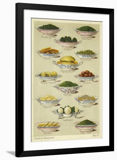 Dishes of Vegetables-null-Framed Giclee Print