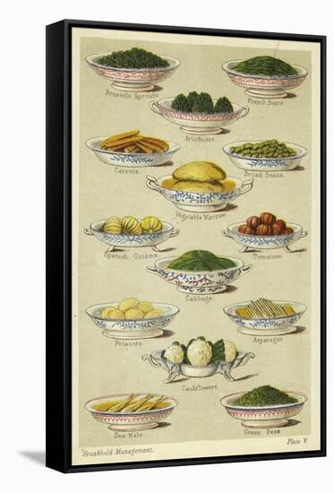 Dishes of Vegetables-null-Framed Stretched Canvas