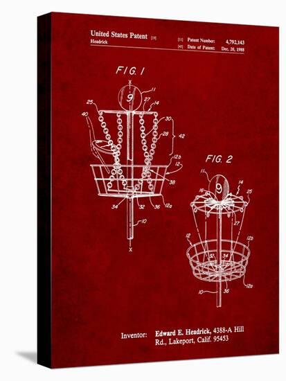 Disk Golf Basket 1988 Patent-Cole Borders-Stretched Canvas