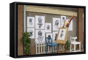 Dismal Portraits-Banksy-Framed Stretched Canvas