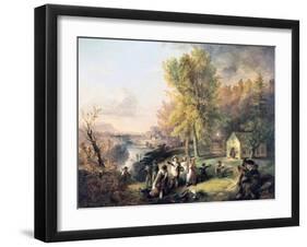 Dismissal of School on an October Afternoon-Henry Inman-Framed Giclee Print