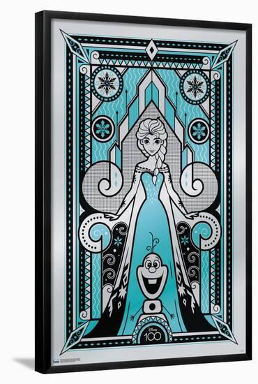 Disney 100th Anniversary - Deco-Luxe Elsa-Trends International-Framed Poster