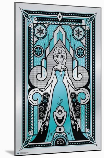 Disney 100th Anniversary - Deco-Luxe Elsa-Trends International-Mounted Poster