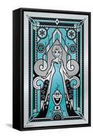 Disney 100th Anniversary - Deco-Luxe Elsa-Trends International-Framed Stretched Canvas